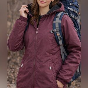 Point Zero x Nicole Benisti Plum Insulated Jacket Women’s Large Zip Front Coat
